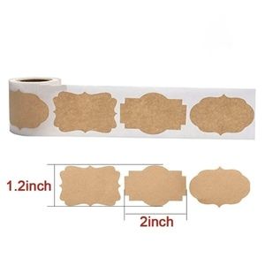 x250 Kraft Blank Writable Write On Lables Stickers